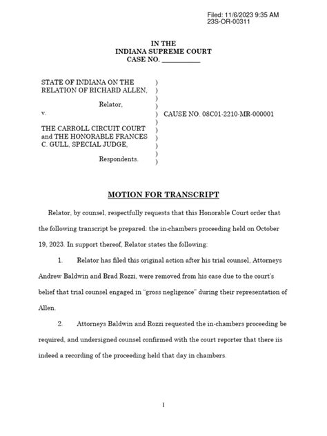 Image result for Court Hearing Transcript Sample