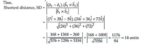 Find the shortest distance between the lines given by