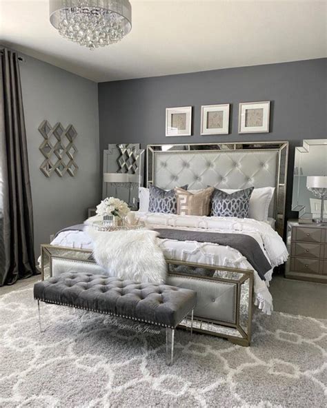 glam grey bedroom ideas