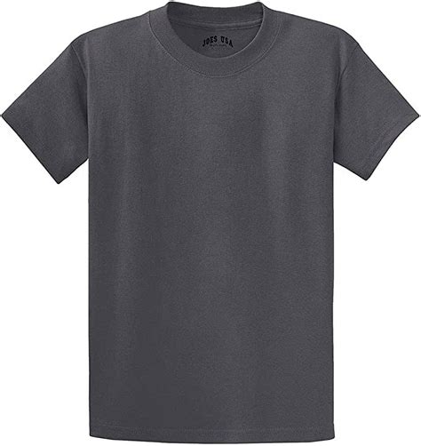 Joe's USA Tall Heavyweight Cotton T-Shirts-2XLT-Charcoal - Walmart.com