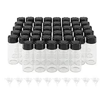 NewZoll 45Pcs Glass Sample Vials 10ml/ 0.3oz Transparent Liquid ...