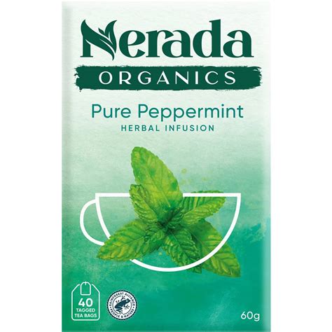 Calories in Nerada Organic Peppermint Tea Bags calcount