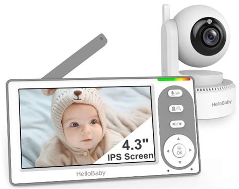 MyLittleUS. HelloBaby 4.3'' Video Baby Monitor with 30 Hours Battery ...