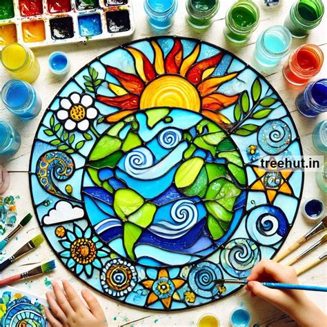 Earth Day Stain Glass Painting Ideas