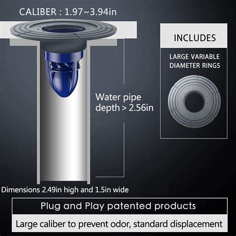 Buy Shower Drain Floor Drain Backflow Preventer Magnetic Levitation One ...
