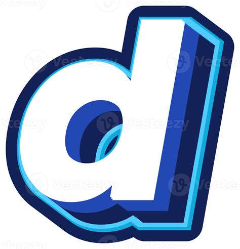 Bold 3d Blue Lowercase Letter d 22351417 PNG