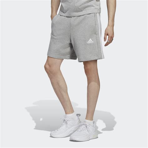 Men's Clothing - Essentials French Terry 3-Stripes Shorts - Grey ...