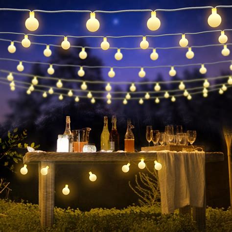 Buy BlueFire Fairy Lights Plug in, 50 LED 31ft Globe String Lights, 8 ...
