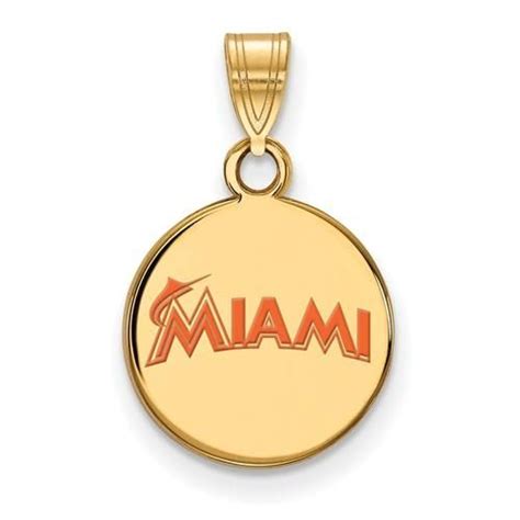 SS GP Miami Marlins Medium Enamel "MIAMI" Disc PendantDefault Title ...