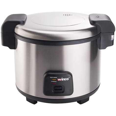 Winco Commercial-Grade Electric Rice Cooker with Hinged Cover, 30 Cup ...