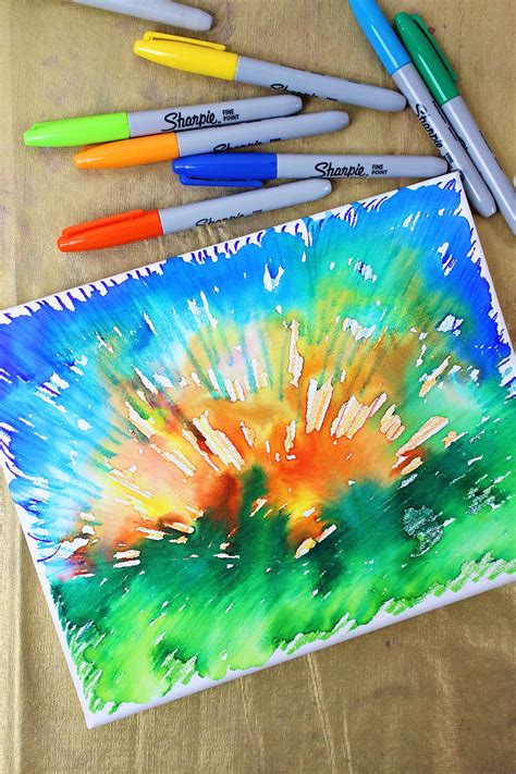 Cool Sharpie and Alcohol Painting on Canvas - Welcome To Nana's