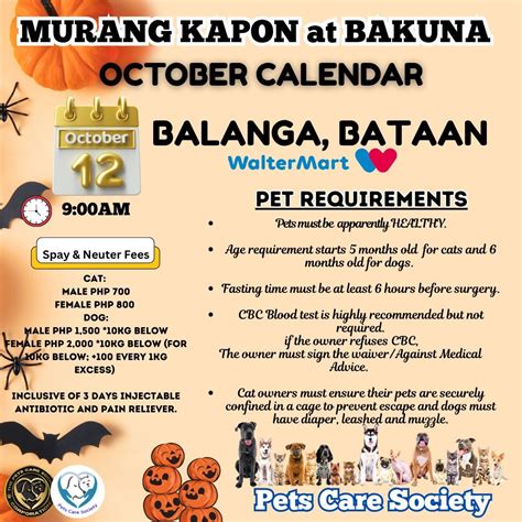 MURANG KAPON AT BAKUNA PARA SA ASO AT PUSA, Waltermart Balanga, Bataan ...