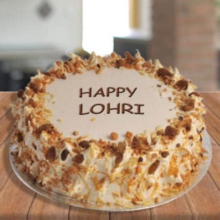 Send Lohri Celebration Butterscotch Cake Online in India at Indiagift.in