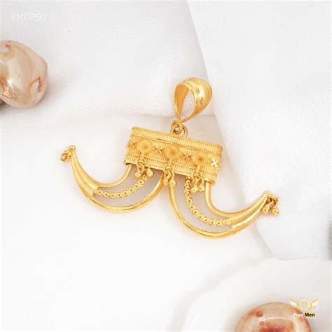 Royal Golden Balls Dual Nail Pendent for Men - FMGP92 – Freemen®