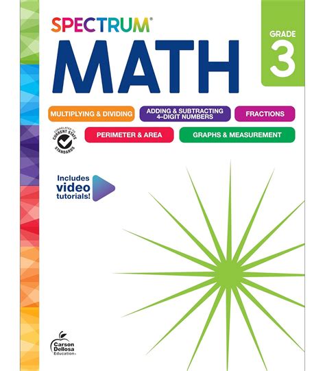 Amazon.com: Spectrum 3rd Grade Math Workbook, Mathematics Activity Book ...