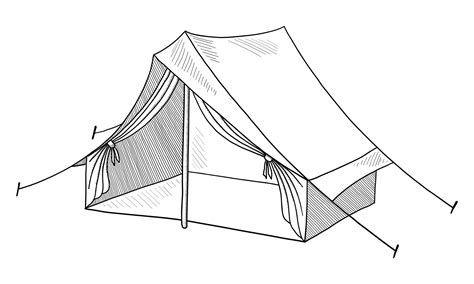 Simple Tent Drawing