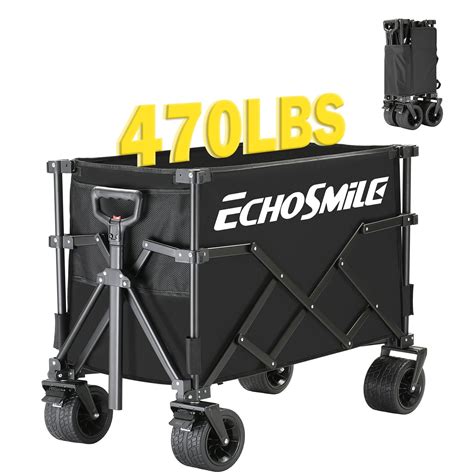 Buy EchoSmile Heavy Duty 470 Lbs Capacity Collapsible Wagon, Beach ...