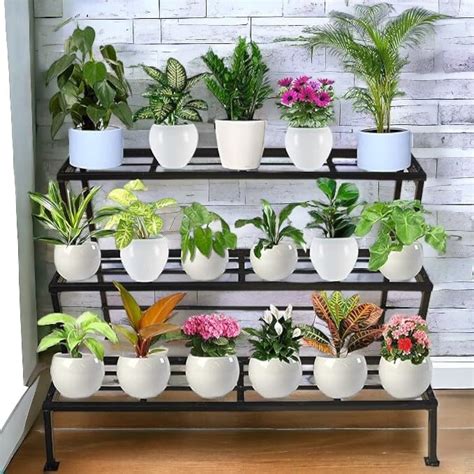 Stomata 3 Step Stand for Multiple Plants and Pots Stand, Indoor Shelf ...