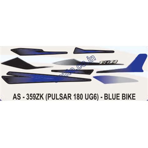 Graphics Sticker Set for Bajaj Pulsar 180 UG6 | Blue Vehicle | Both Si