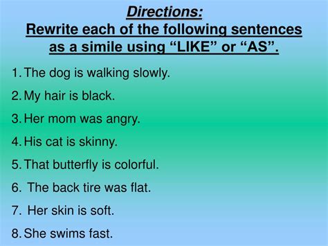 Image result for Similes Using Like