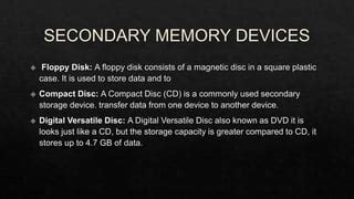 Image result for Secondary Memory