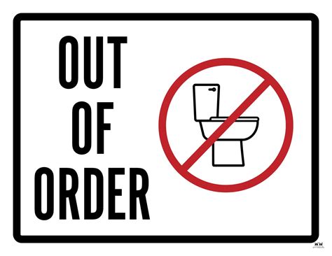 Out Of Order Signs - 25 FREE Printable Signs - PrintaBulk