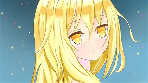 Download wallpaper 2560x1440 girl, glance, blonde, anime, art ...