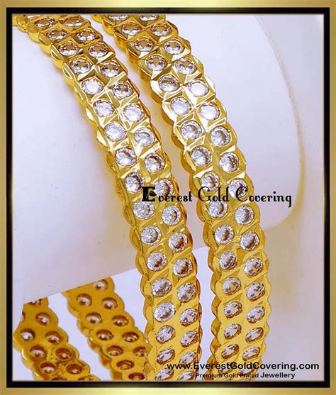 Buy Traditional White Stone Bangles Impon Jewellery Collection