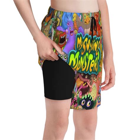 My Singing Monsters Boys Swim Trunks Compression Liner Swim Shorts ...