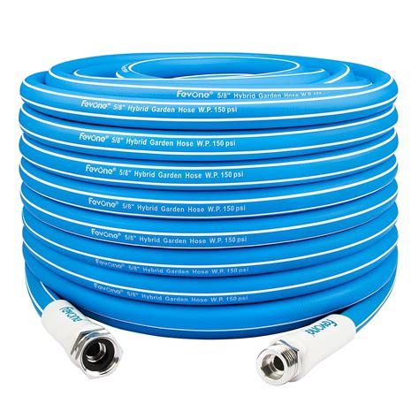 Fevone Garden Hose 100 ft x 5/8", Drinking Water Safe, Heavy Duty Water ...