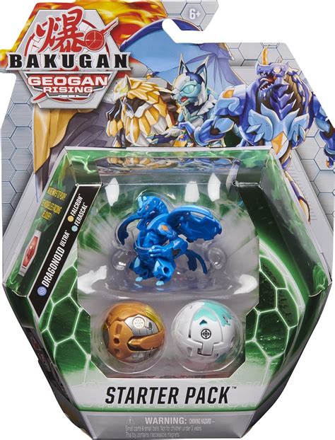 Buy Bakugan Starter Pack 3-Pack, Dragonoid Ultra, Geogan Rising ...