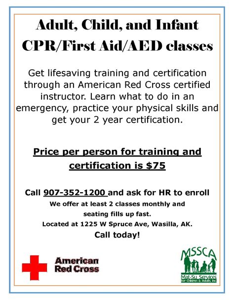 Red Cross Adult, Child, & Infant CPR/AED/First Aid classes - Connect Mat-Su