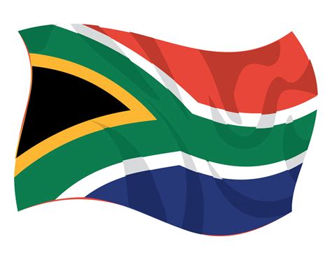South African Flag Wavy