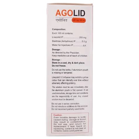 Buy Agolid 600 mg Infusion 300 ml online | Uses, Side Effects, Price ...