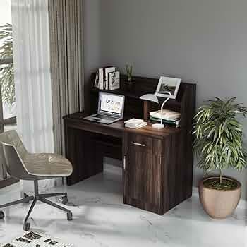 Wakefit Neptune Engineered Wood Study Table with Five Shelves (Matte ...