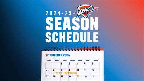Okc Thunder Printable Home Schedule - Free Printable Schedules