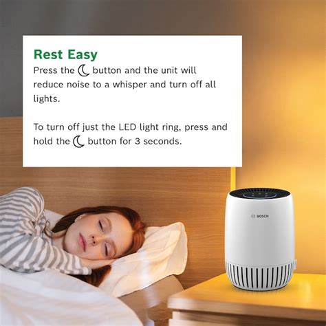 Bosch Air 500 3 -Speed White HEPA Air Purifier ENERGY STAR Certified ...