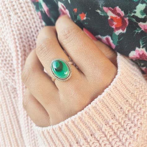 Buy Malachite Ring Online In India - Etsy India