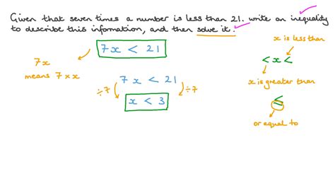 Question Video: Writing and Solving Linear Inequalities | Nagwa