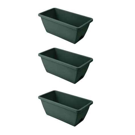 Piwvid Window Box Planter, Plastic Vegetable Flower Planters Boxes 17 ...