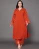 Buy Rust Kurta Suit Sets for Women by VARANGA Online | Ajio.com