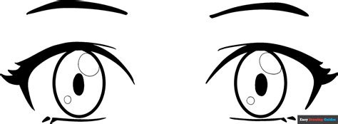 Anime Manga Eyes Coloring Page | Easy Drawing Guides