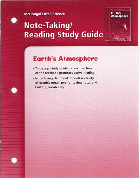 Earth's Atmosphere, Grades 6-8 Note-taking/ Reading Study Guide ...