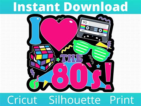 I Love the 80s Svg Eighties Svg 80s Retro Svg 80s Party - Etsy