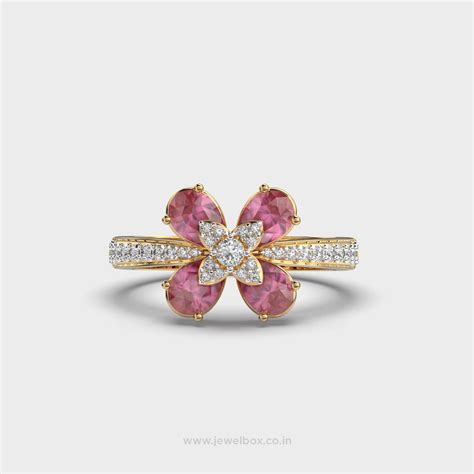 Buy Charming Blossom Poinciana Diamond Ring At Jewelbox