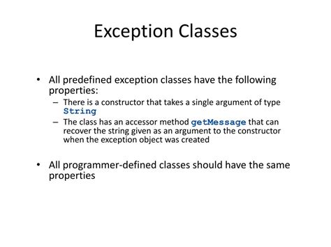 Exception Class Java 的图像结果