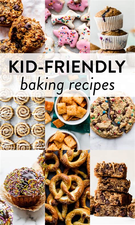 collage photo of kid friendly baking recipes including pumpkin oatmeal ...