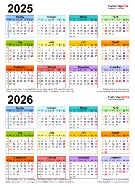2025 And 2026 Calendar With Week Numbers - Academiccalendars.net