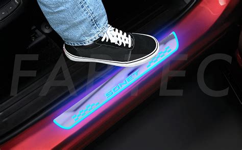 FABTEC Car Door Foot Step with Mirror Finish Led Car Sill Plate ...