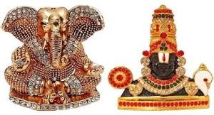 Kanhagift Set of 2 God Ganesh Idol Statue & Lord Venkateswara ...